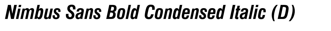 Nimbus Sans Bold Condensed Italic (D) image